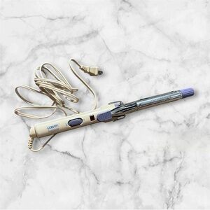 Vintage CONAIR Supreme Pink Purple Flocked Curling‎ Iron CD36 Works* 90s